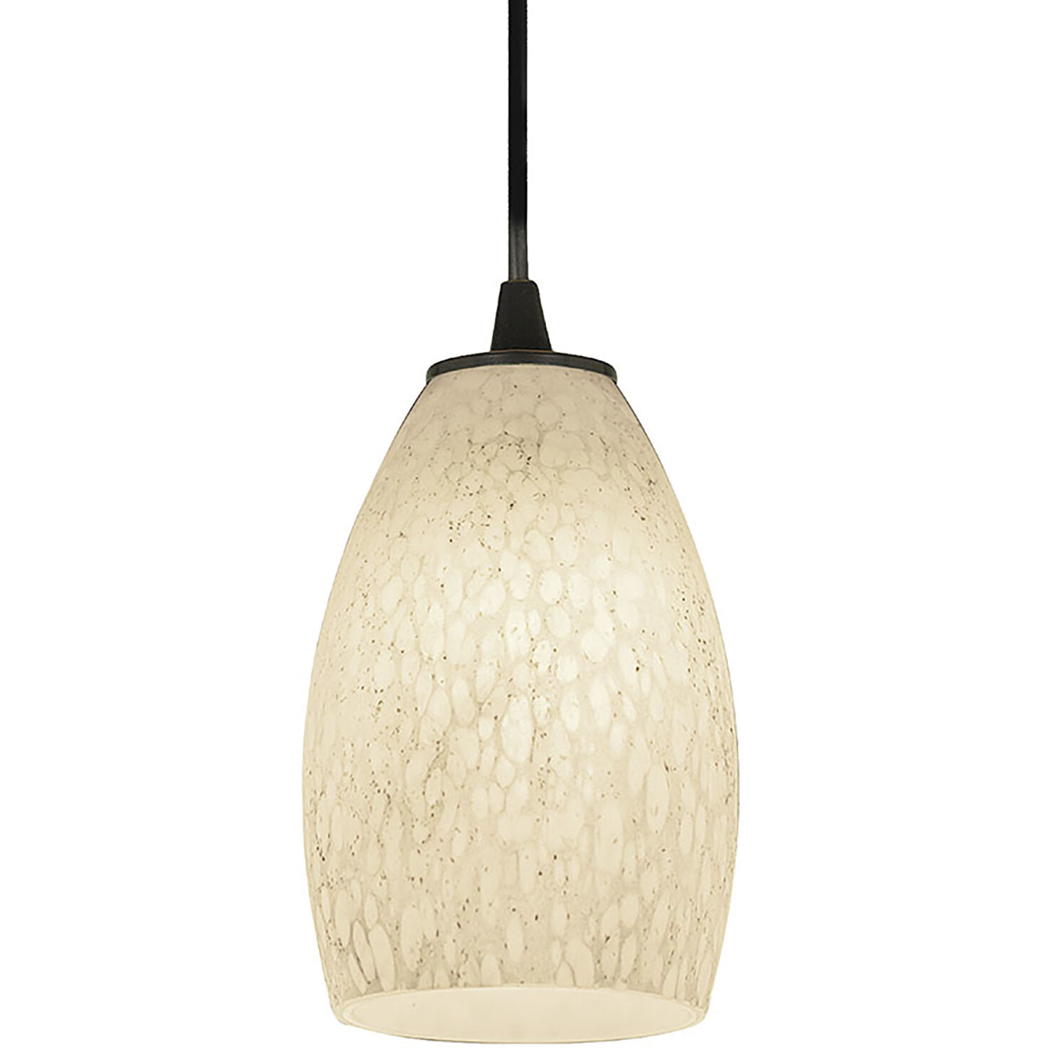 Champagne LED 5 inch Oil Rubbed Bronze Pendant Ceiling Light in White Stone
