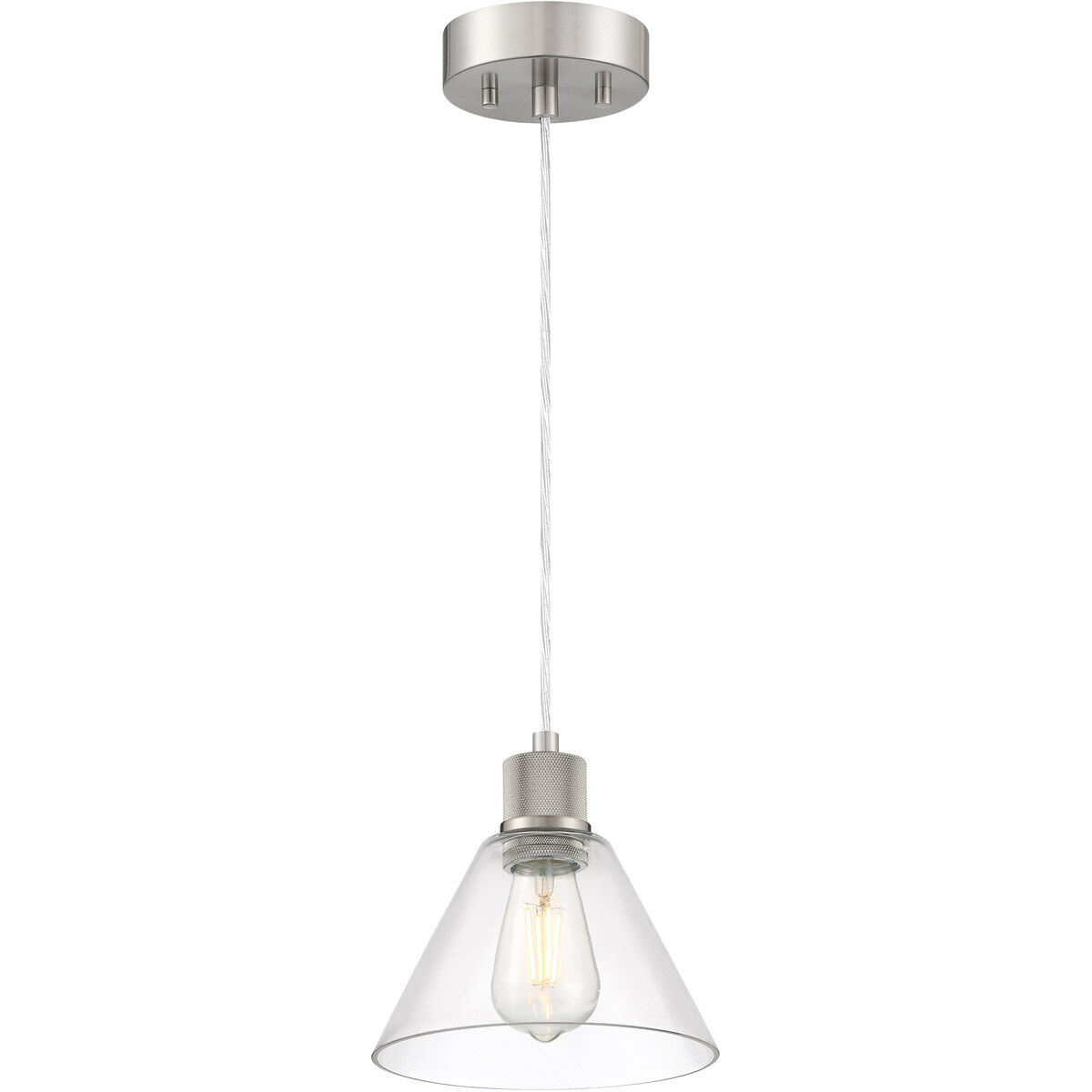 Port Nine LED 8 inch Brushed Steel Pendant Ceiling Light