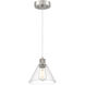 Port Nine LED 8 inch Brushed Steel Pendant Ceiling Light