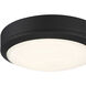 Rockaway LED 11 inch Matte Black and Frosted Outdoor Flush Mount