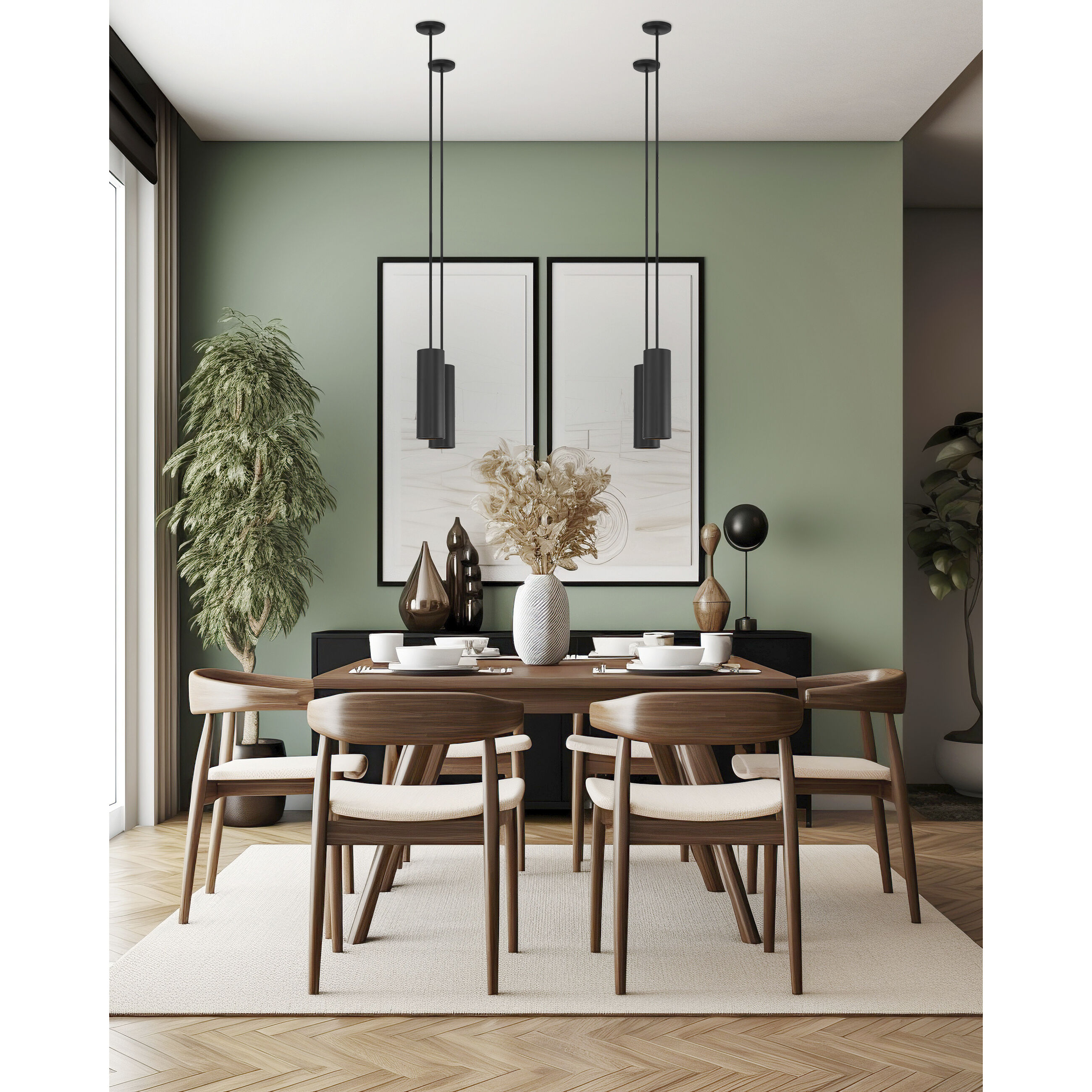 Pilson LED 4.5 inch Matte Black Pendant Ceiling Light