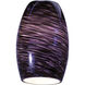 Chianti Glass 5 inch Pendant Glass Shade in Purple Swirl