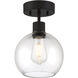 Port Nine LED 8 inch Matte Black Semi-Flush Ceiling Light