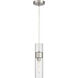 Nash 3 inch Brushed Steel Pendant Ceiling Light