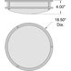 Solero II LED 18.5 inch Chrome Flush Mount Ceiling Light