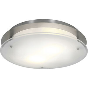 Vision Round LED 16 inch Brushed Steel Flush Mount Ceiling Light