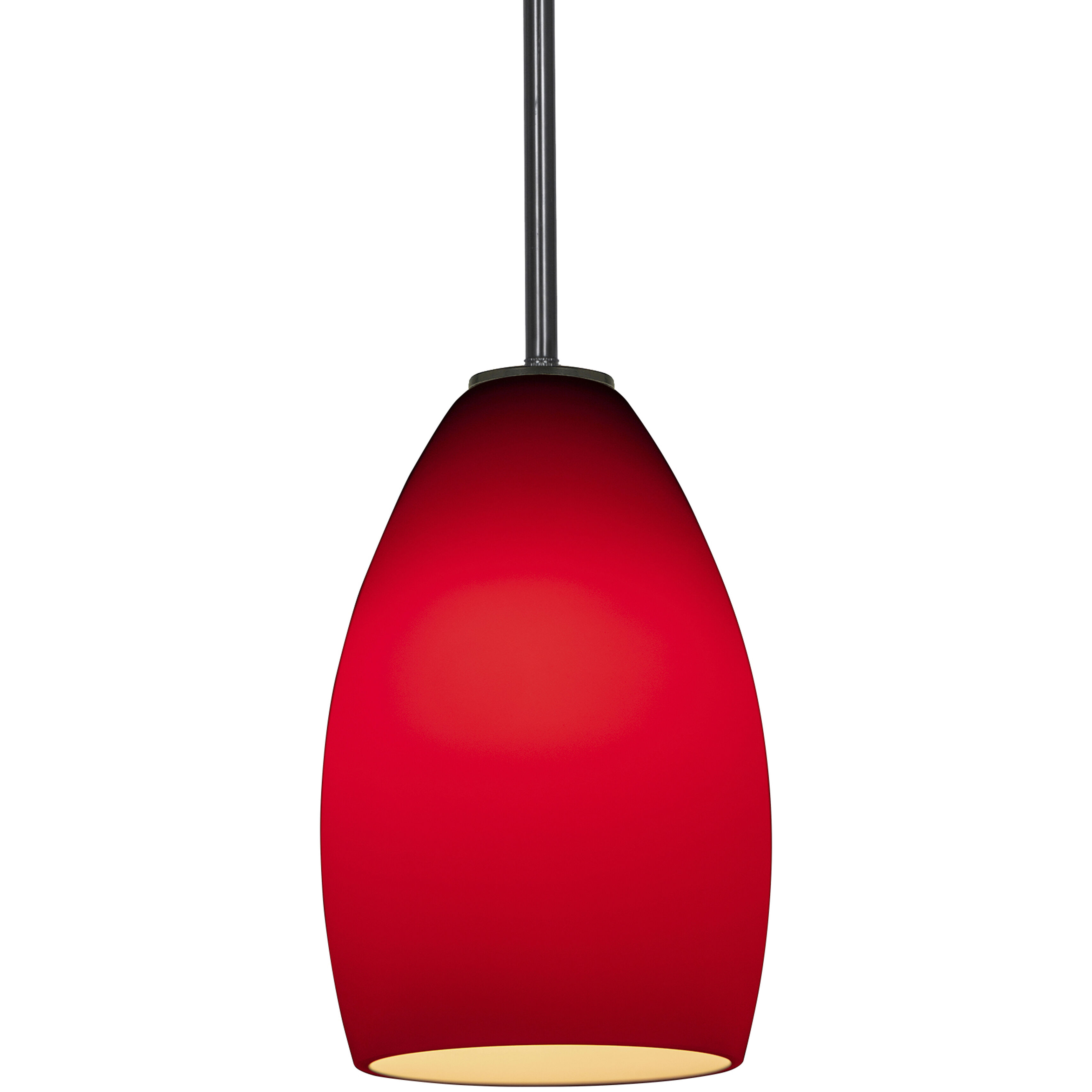 Champagne LED 5 inch Oil Rubbed Bronze Pendant Ceiling Light in Red