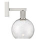 Port Nine LED 8 inch Brushed Steel Wall Sconce Wall Light in Seeded