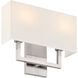 Mid Town LED 15 inch Brushed Steel Wall Sconce Wall Light