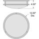 Solero II LED 12 inch Brushed Steel Flush Mount Ceiling Light