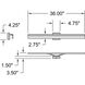 Loft LED 24 inch Matte Black and Frosted Bath Vanity Wall Light