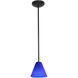 Martini LED 7 inch Oil Rubbed Bronze Pendant Ceiling Light in Cobalt