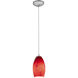 Merlot LED 3.5 inch Brushed Steel Pendant Ceiling Light