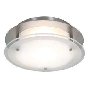 Vision Round LED 10 inch Brushed Steel Flush Mount Ceiling Light