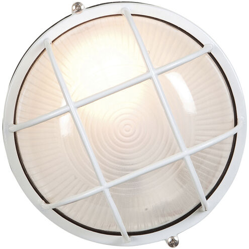 Nauticus 1 Light White Outdoor Wall Sconce in Incandescent