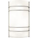 Cassi 2 Light 7.5 inch Brushed Steel ADA Wall Sconce Wall Light