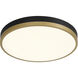 Coco LED 15 inch Black and Antique Brushed Brass and Opal Flush Mount Ceiling Light