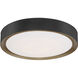 Malaga LED 19.75 inch Matte Black and White Flush Mount Ceiling Light