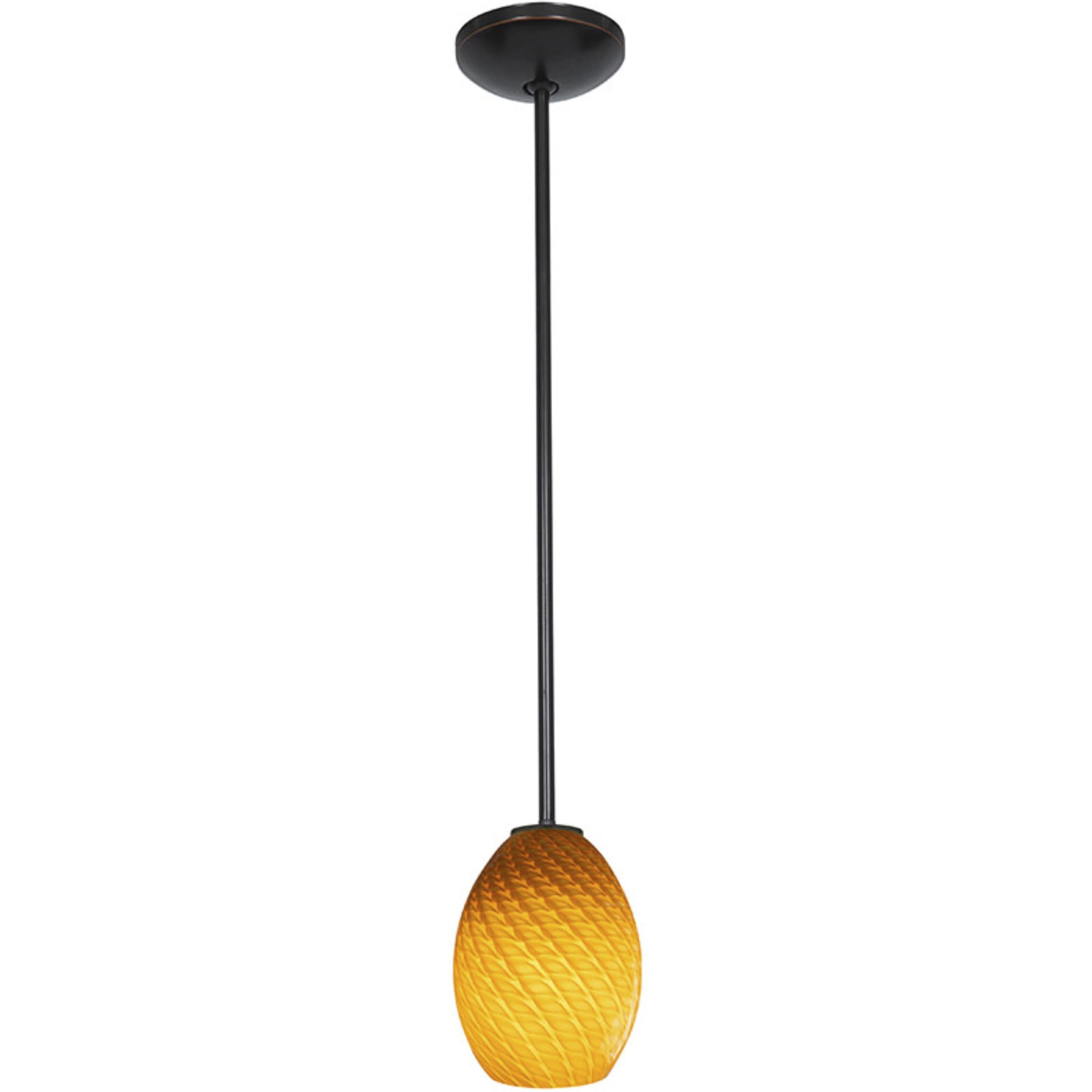 Brandy FireBird LED 6 inch Oil Rubbed Bronze Pendant Ceiling Light in Amber Firebird