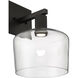 Port Nine LED 9 inch Matte Black Wall Sconce Wall Light in Clear