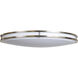 Solero Oval LED 18.25 inch Brushed Steel Flush Mount Ceiling Light