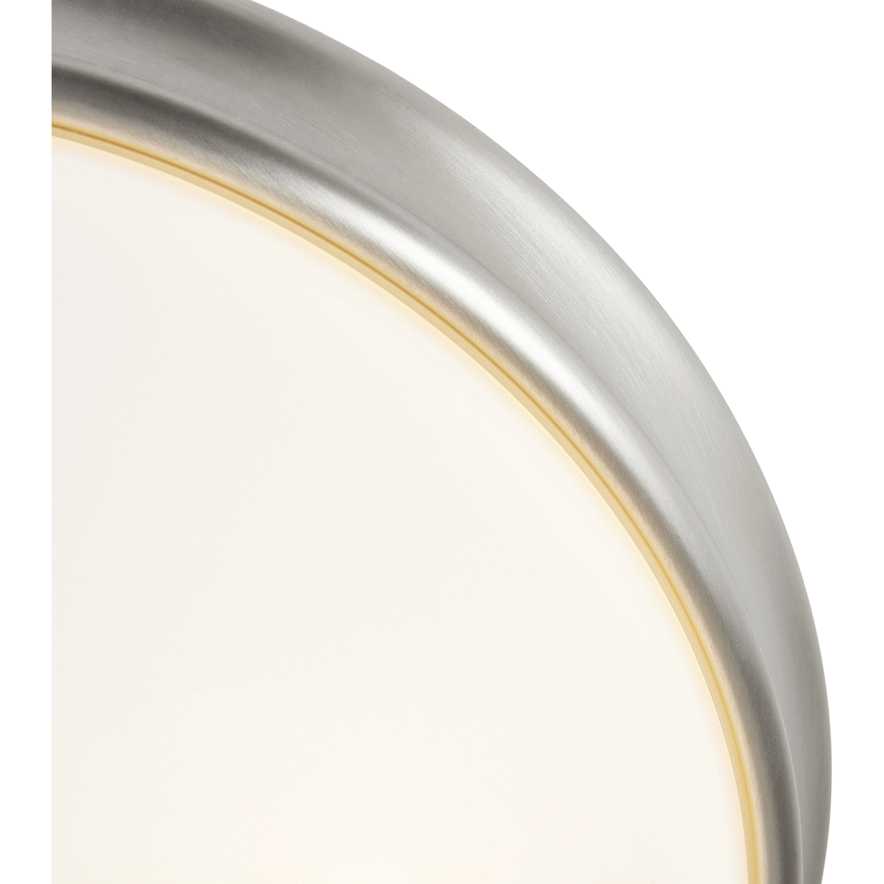 Atom 2 Light 12.5 inch Brushed Steel Flush Mount Ceiling Light in 2700K