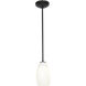 Champagne 1 Light 5 inch Oil Rubbed Bronze Pendant Ceiling Light in White Stone, Rod