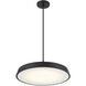 Tallinn LED 18 inch Matte Black and White Pendant Ceiling Light