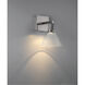 Port Nine Wall Sconce Wall Light in Brushed Steel, Seeded