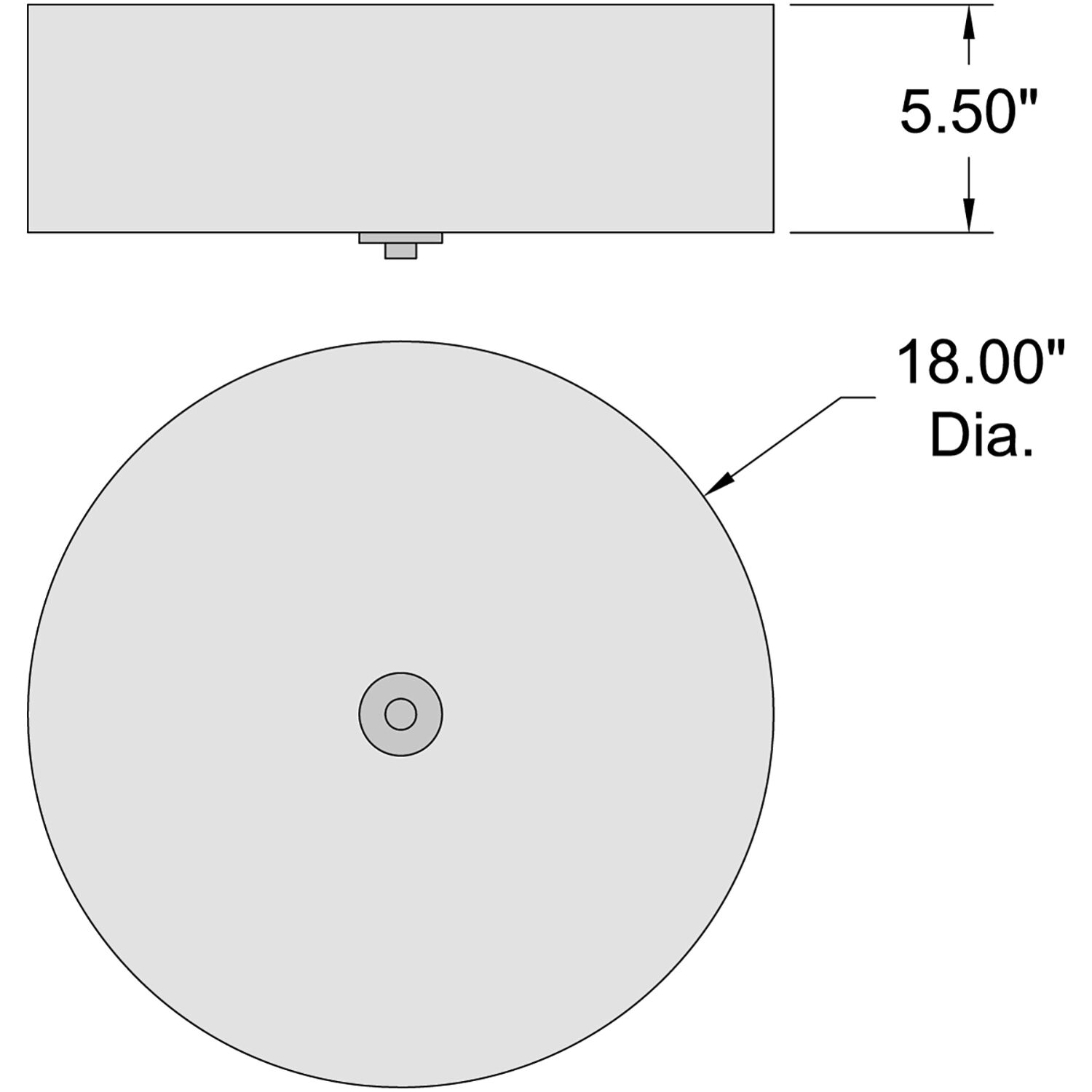 Mid Town LED 18 inch Brushed Steel Flush Mount Ceiling Light