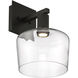 Port Nine LED 9 inch Matte Black Wall Sconce Wall Light in Clear