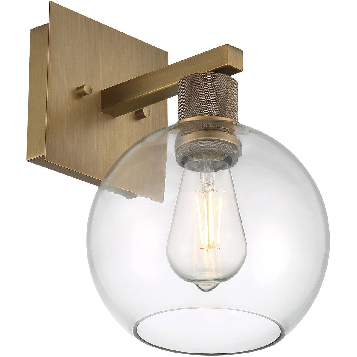 Port Nine LED 8 inch Antique Brushed Brass Wall Sconce Wall Light