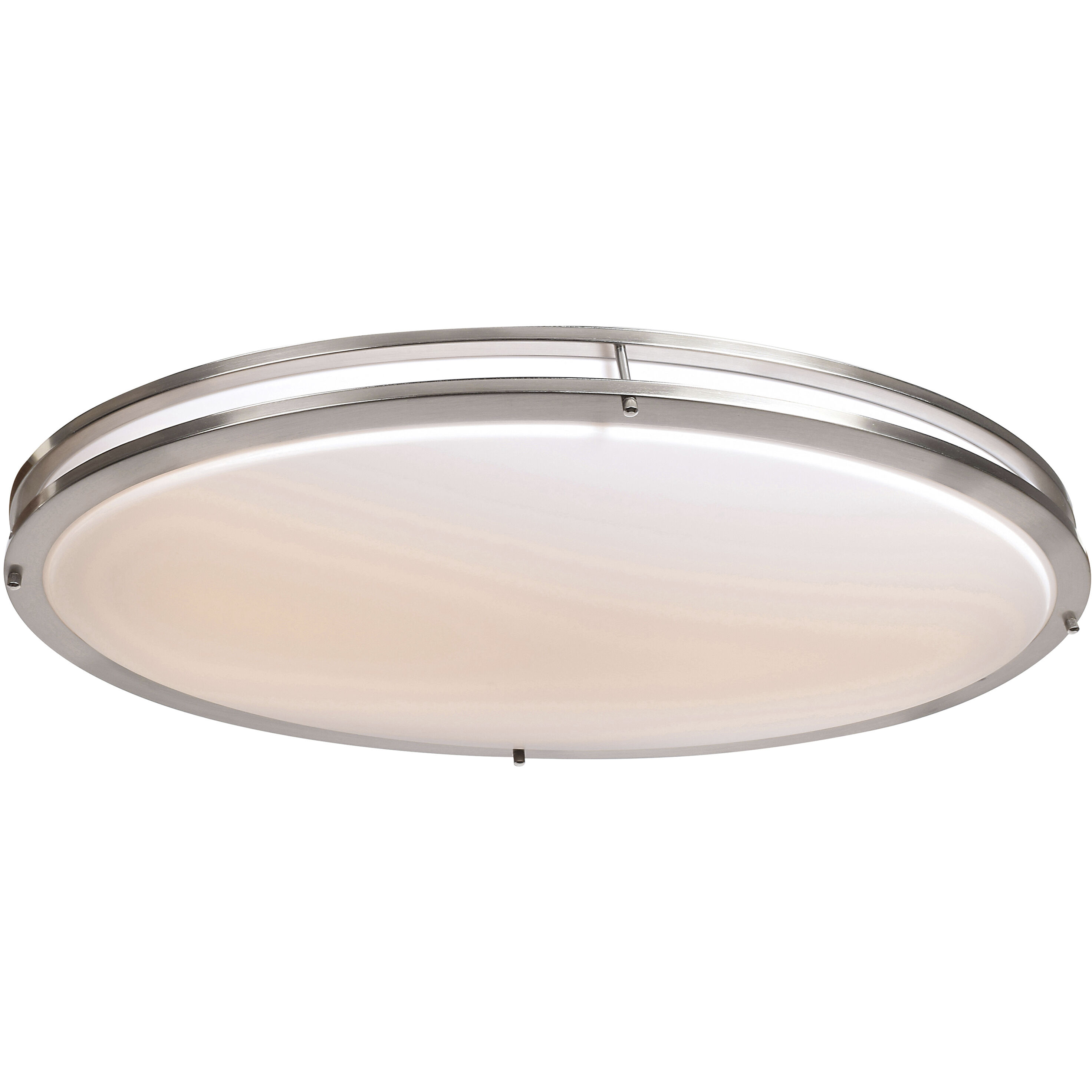Solero Oval LED 18.25 inch Brushed Steel Flush Mount Ceiling Light