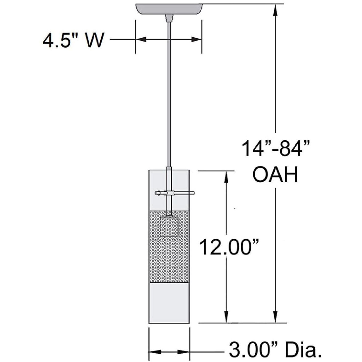 Spartan LED 3 inch Brushed Steel Pendant Ceiling Light