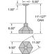 Poly LED 11 inch Matte Black Pendant Ceiling Light