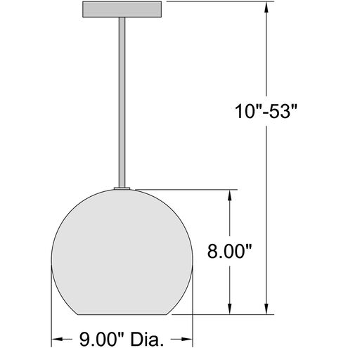 Nitrogen 1 Light 9 inch Brushed Steel Pendant Ceiling Light