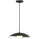 Yates LED 14 inch Black and Antique Brushed Brass and Opal Pendant Ceiling Light