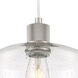 Port Nine LED 9 inch Brushed Steel Pendant Ceiling Light