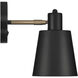 Dalton LED 5 inch Black and Antique Brushed Brass Wall Sconce Wall Light