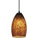 Champagne 1 Light 5 inch Oil Rubbed Bronze Pendant Ceiling Light in Brown Stone