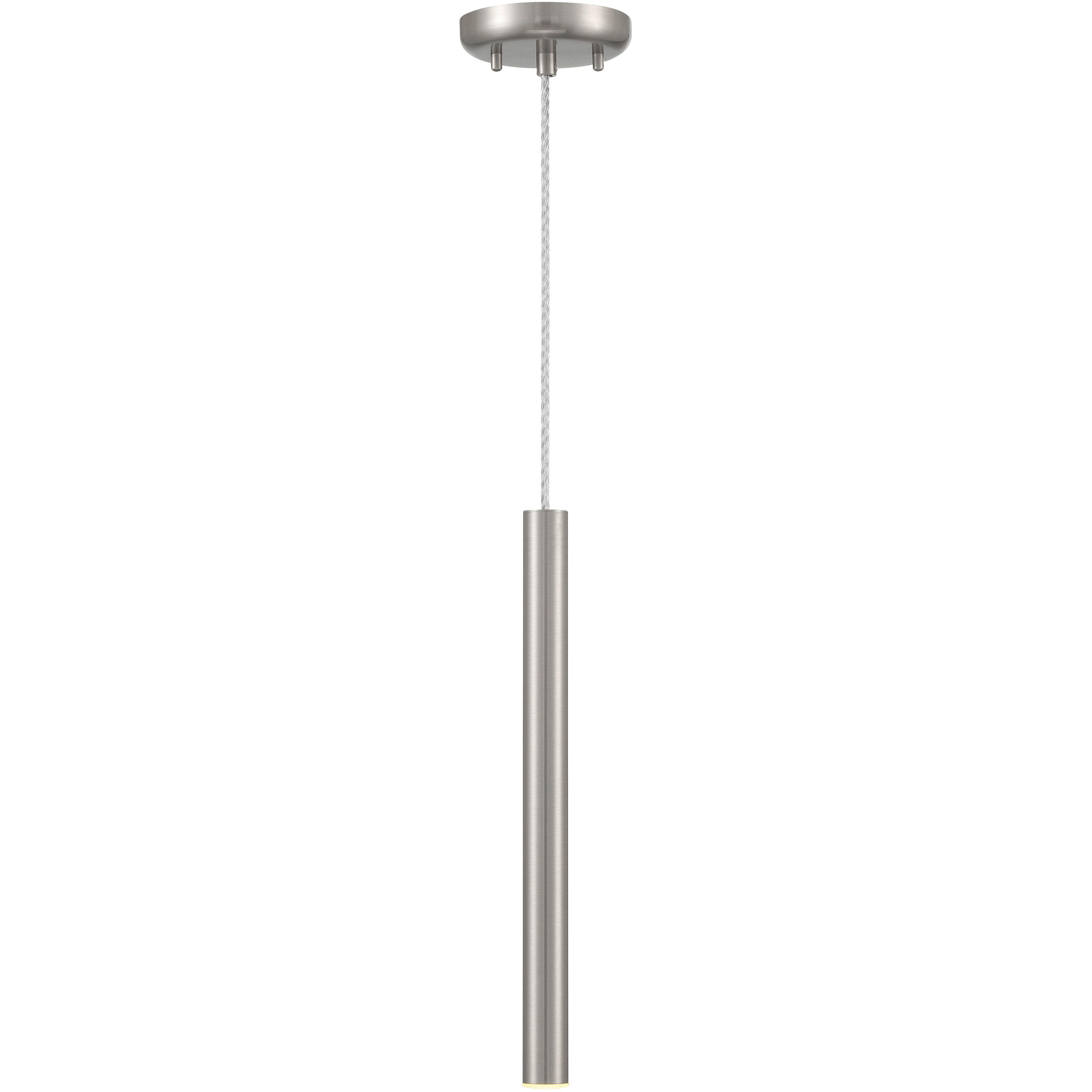 Pipeline 1 Light 1.25 inch Brushed Steel Pendant Ceiling Light