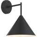 Taper 1 Light 10 inch Matte Black Wall Sconce Wall Light