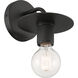 Central 1 Light 6 inch Black Wall Sconce Wall Light
