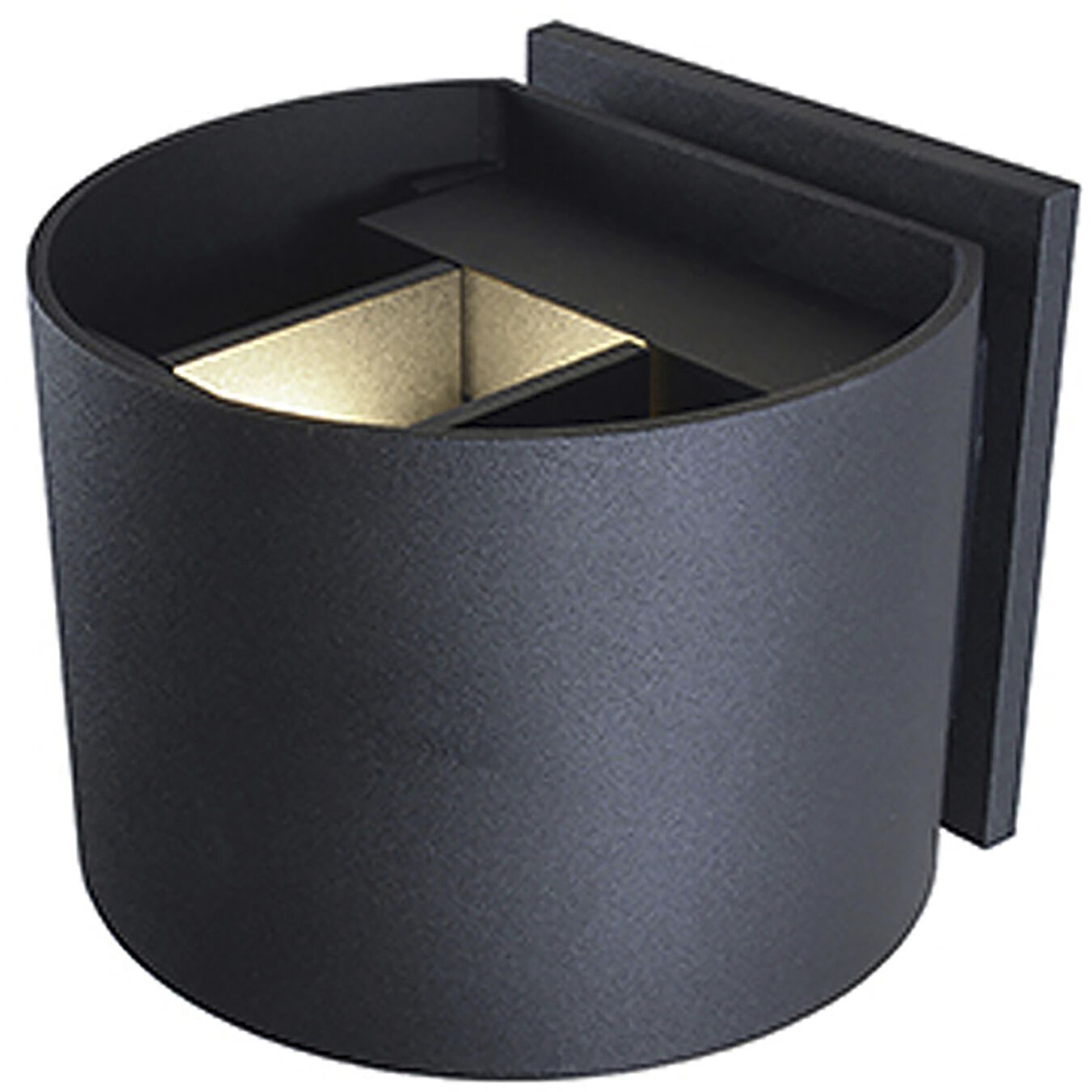 Curve LED 5 inch Black Outdoor Wall Sconce