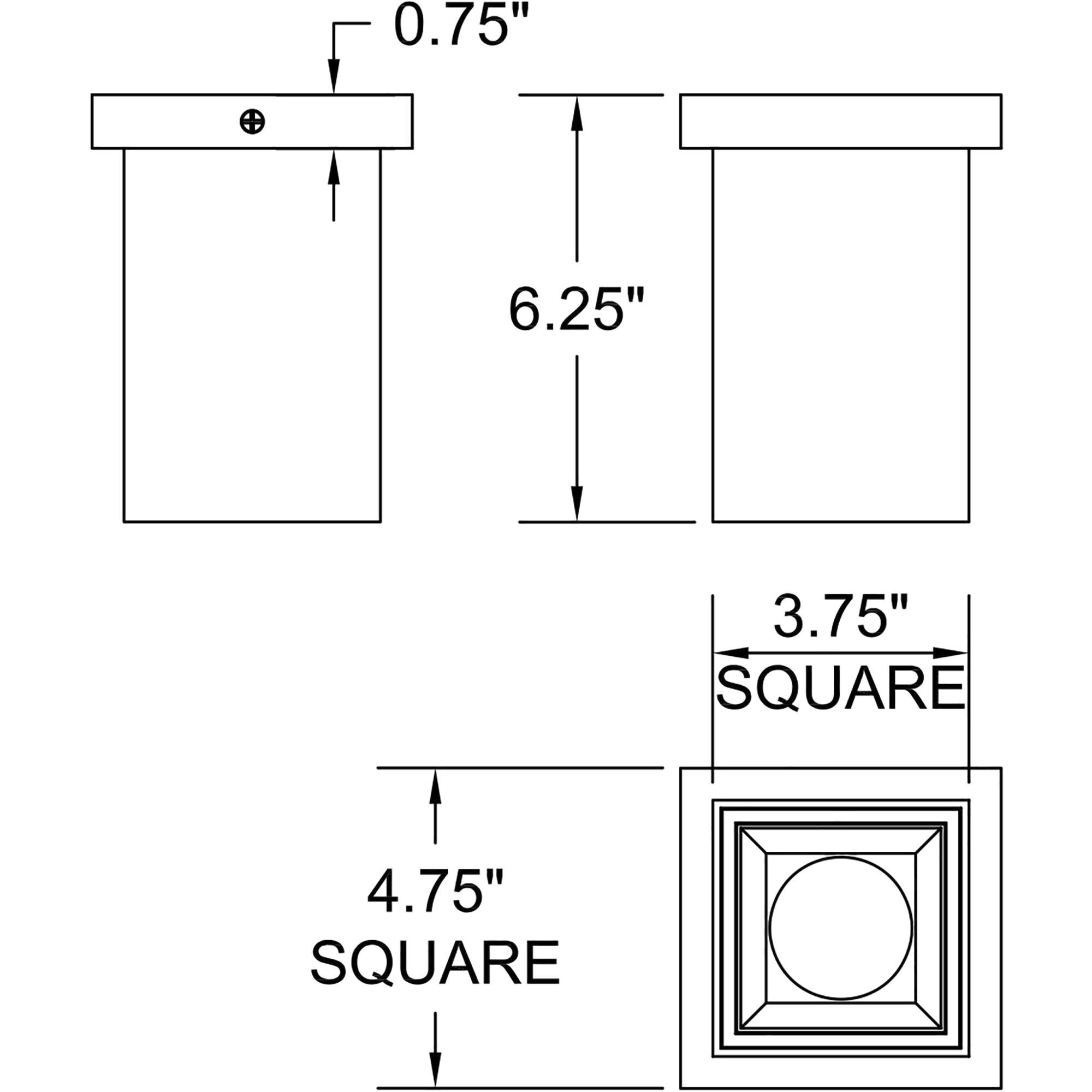 I-Lite 4.75 inch Black Flush Mount Ceiling Light