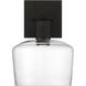 Port Nine LED 9 inch Matte Black Wall Sconce Wall Light in Clear