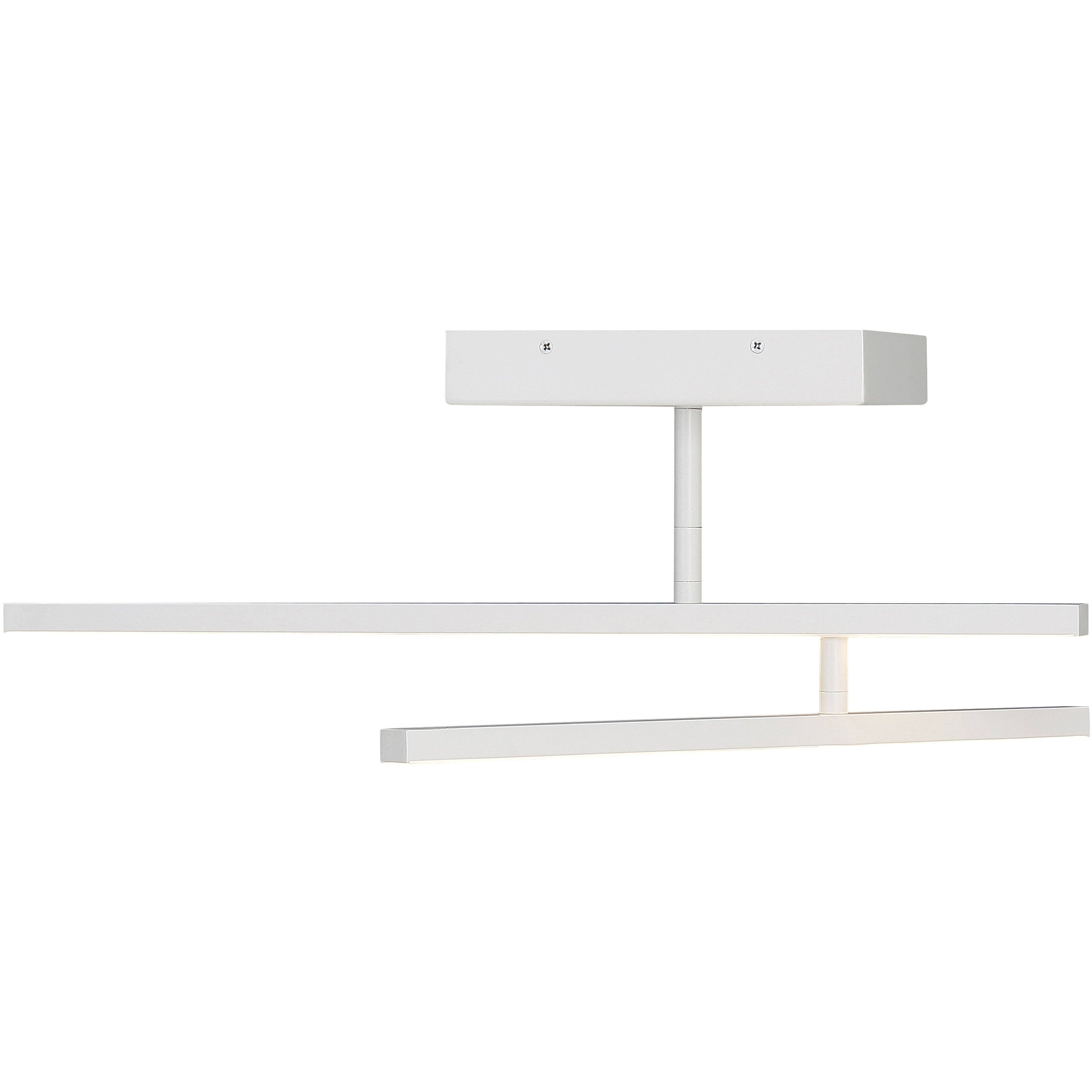 Duo LED 4.75 inch Matte White Semi-Flush Mount Ceiling Light