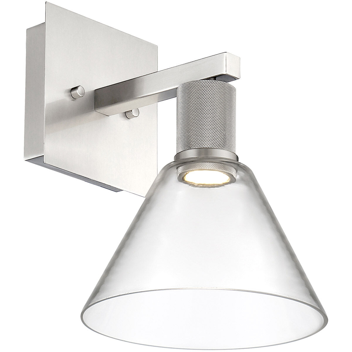 Port Nine LED 8 inch Brushed Steel Wall Sconce Wall Light in Clear