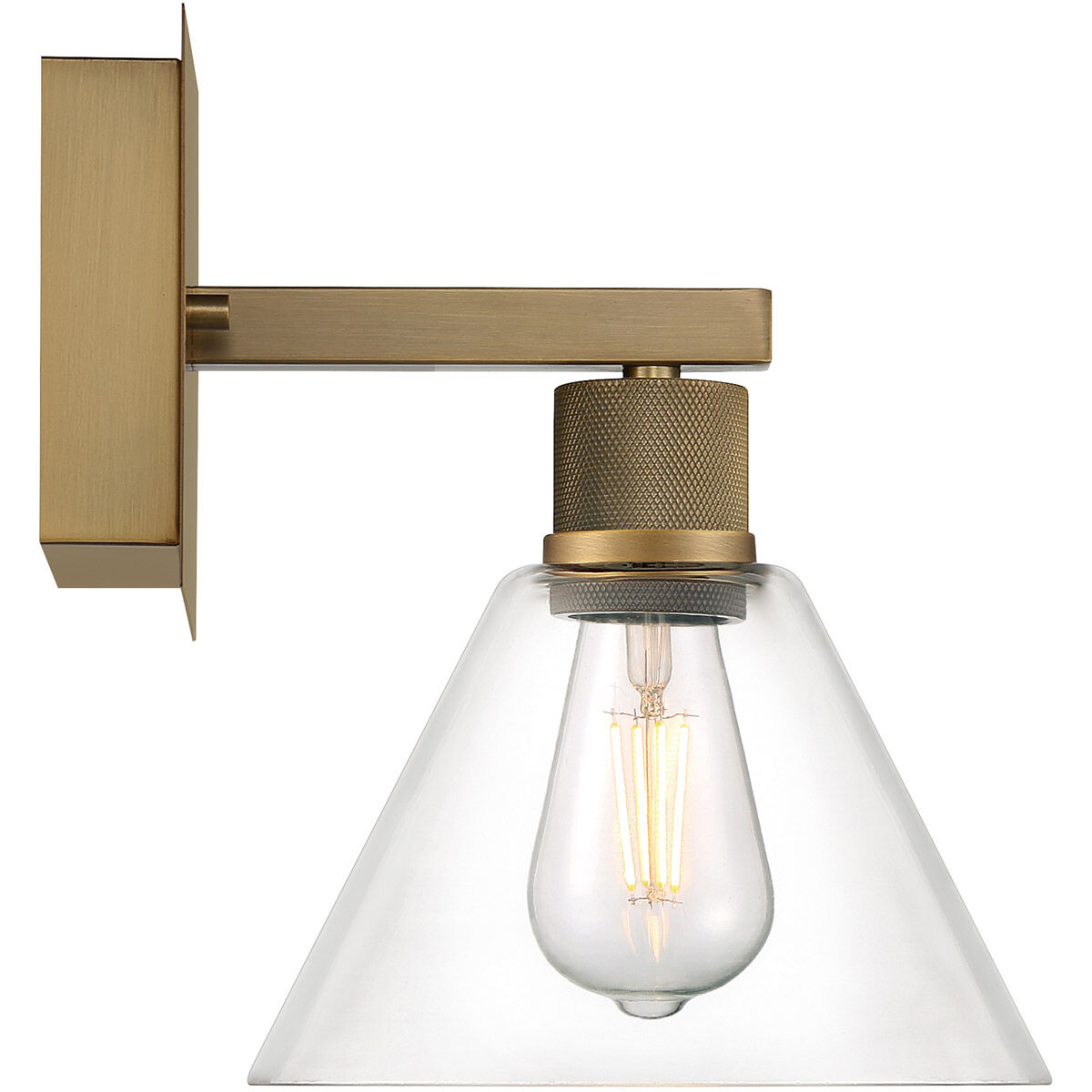 Port Nine LED 8 inch Antique Brushed Brass Wall Sconce Wall Light