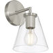 Katie 1 Light 6.25 inch Brushed Steel Wall Sconce Wall Light
